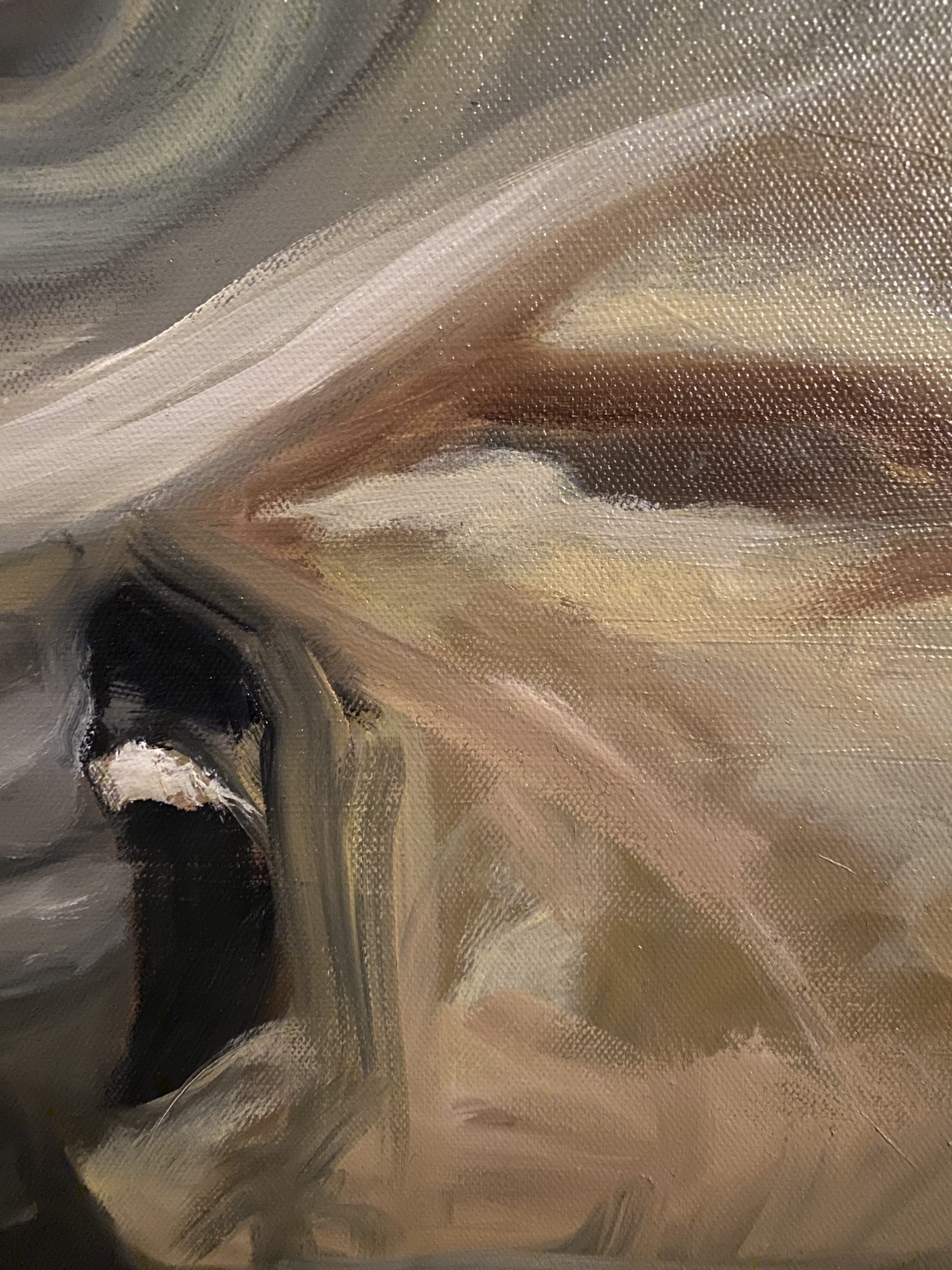 Macro detail of an original painting