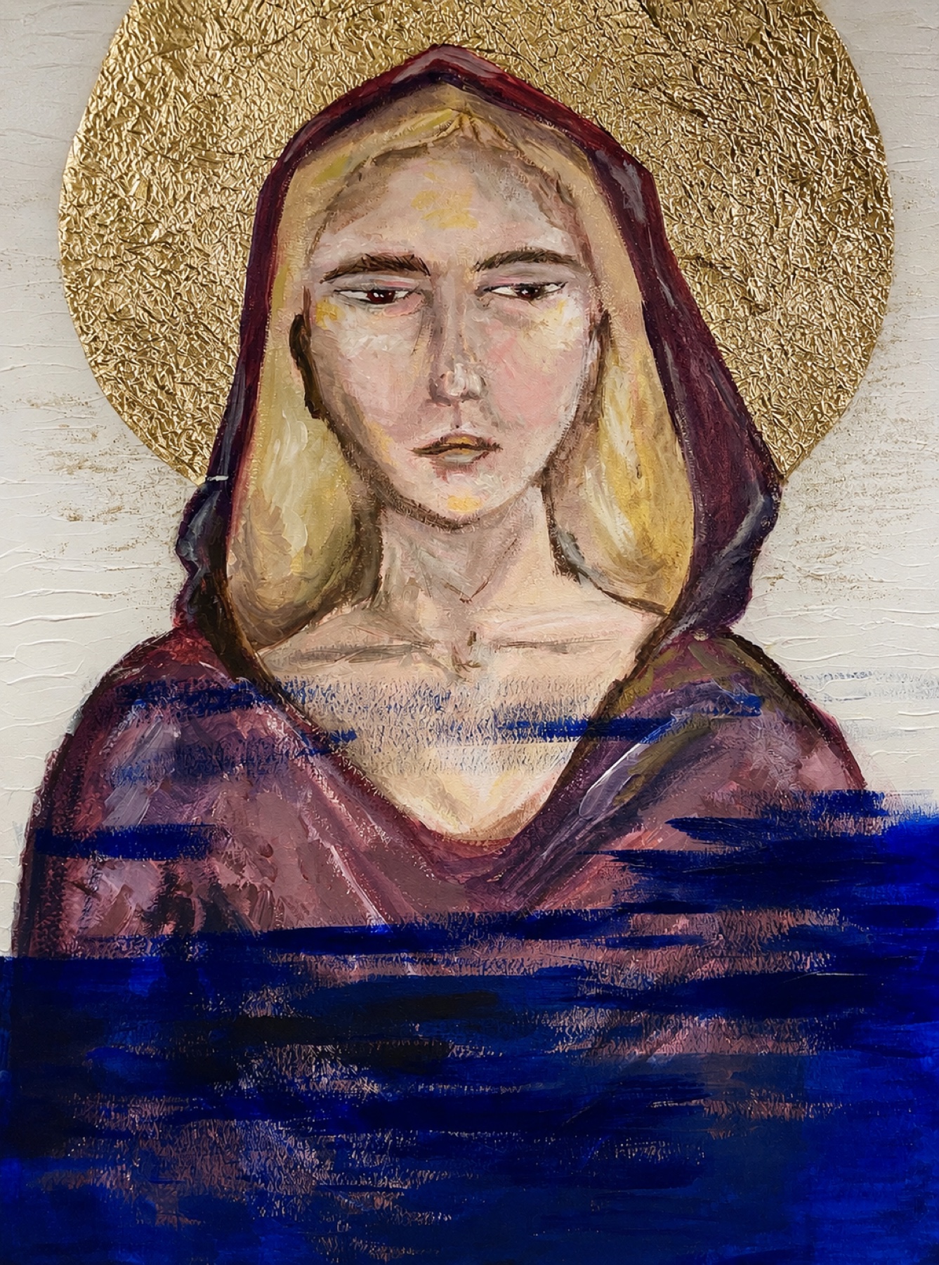 Portrait with a gold halo