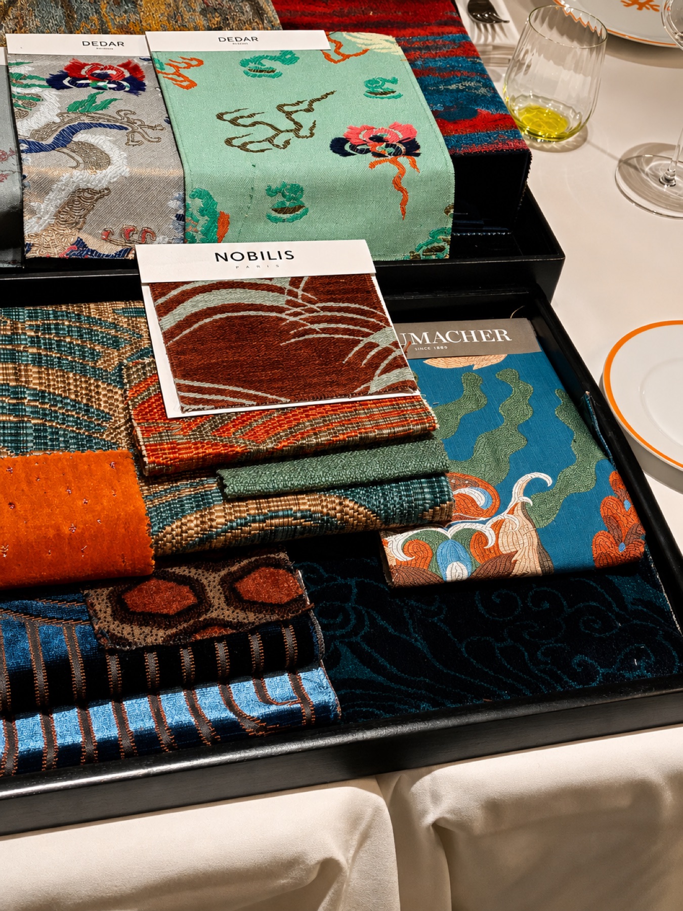 Colourful premium textile selection